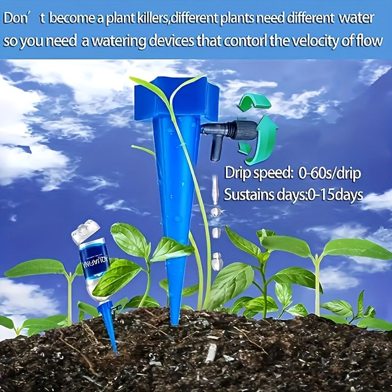20pcs Lazy Watering Artifact Automatic Flower Watering Device Adjustable Nozzle With Slow Release Valve For Outdoor And Vacation Plant Care_voghion.com