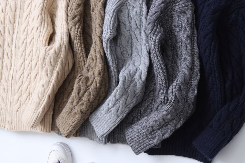 Suéter de cuello alto de lana de cordero para madres e hijos: jersey de punto grueso para niños grandes (8 años o más), ropa de invierno suave y cálida (varios colores y tallas)_voghion.com