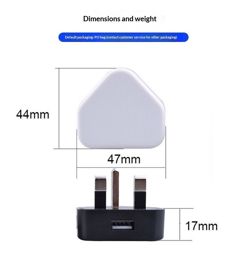 50704555550<=3 Factory Direct Sale Adapter Triangle UK Plug USB 5V1A Mobile Phone Charger Charging Head Wholesale_voghion.com