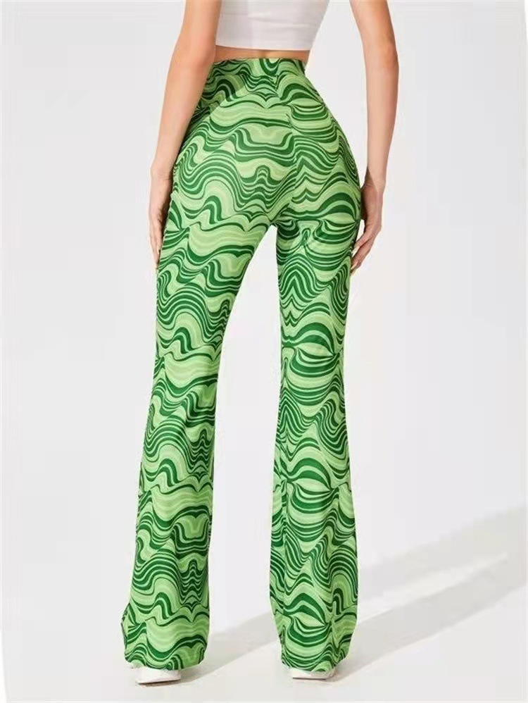 Women's water ripple yoga casual pants flared pants spring and summer_voghion.com