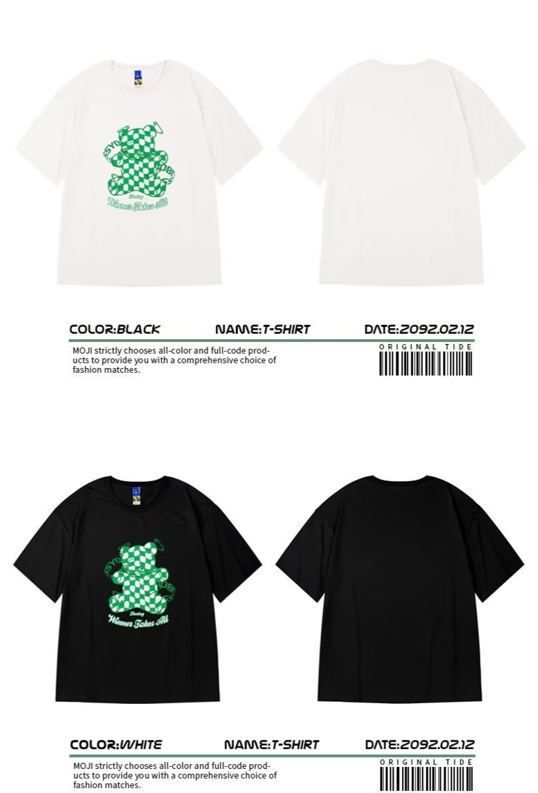 Tricou supradimensionat mărime mare - Tricou grafic National Trend | Îmbrăcăminte streetwear asortată pentru cupluri_voghion.com