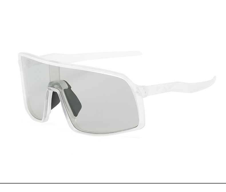 Occhiali da equitazione con montatura grande e cangiante trasparente, occhiali da sole polarizzati alla moda, occhiali da sole antivento per lo sport all'aria aperta, ciclismo notturno_voghion.com