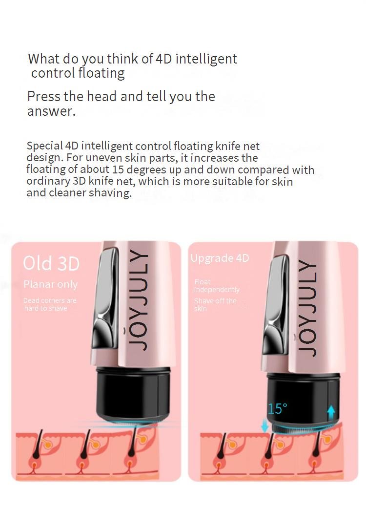 Aparelho elétrico para depilação feminina - Aparador de biquíni e depilador corporal indolor (lâminas hipoalergênicas, sem fio, à prova d'água e recarregáveis)_voghion.com