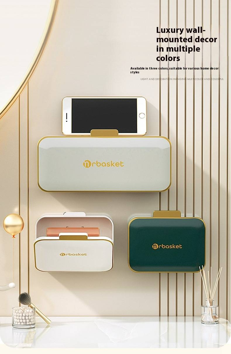 Premium ABS Soap Holder With Flip Lid & Suction Cup – Wall-Mounted No-Drill Bathroom Organizer (Gold/White/Gray, Small & Large Sizes)_voghion.com