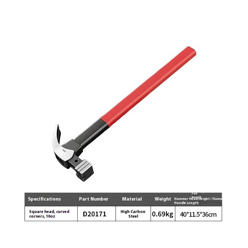 Scotty Insulated Handle Claw Hammer - Magnetic Multi-Purpose Nail Puller, High Carbon Steel Head, Durable Plastic Grip For Woodworking_voghion.com