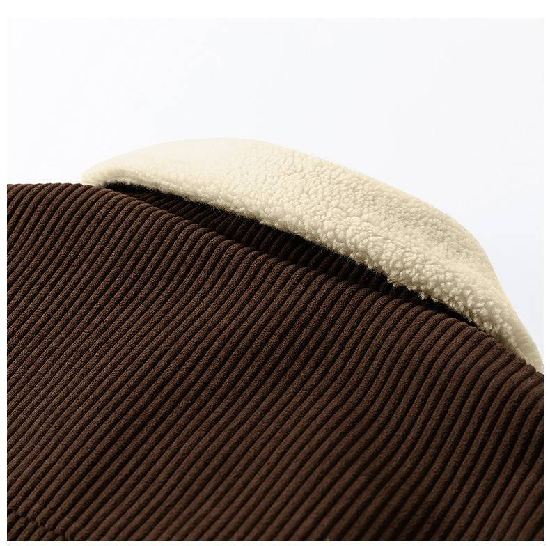 Men's Corduroy Jacket – Winter-Ready Fleece-Lined Bomber (M-5XL, 2 Colors)_voghion.com