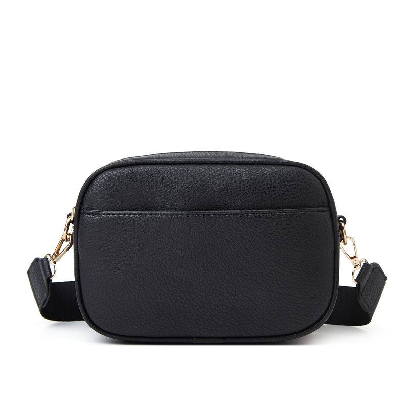 Herald Kleine Umhängetasche mit dreifachem Reißverschluss für Damen, quadratische seitliche Schultertasche mit Schnappschusskamera und breitem Riemen_voghion.com