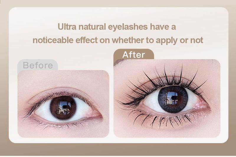 Lot de faux cils segmentés réalistes, denses et faciles à poser soi-même, en grappe unique (ventes très populaires)_voghion.com