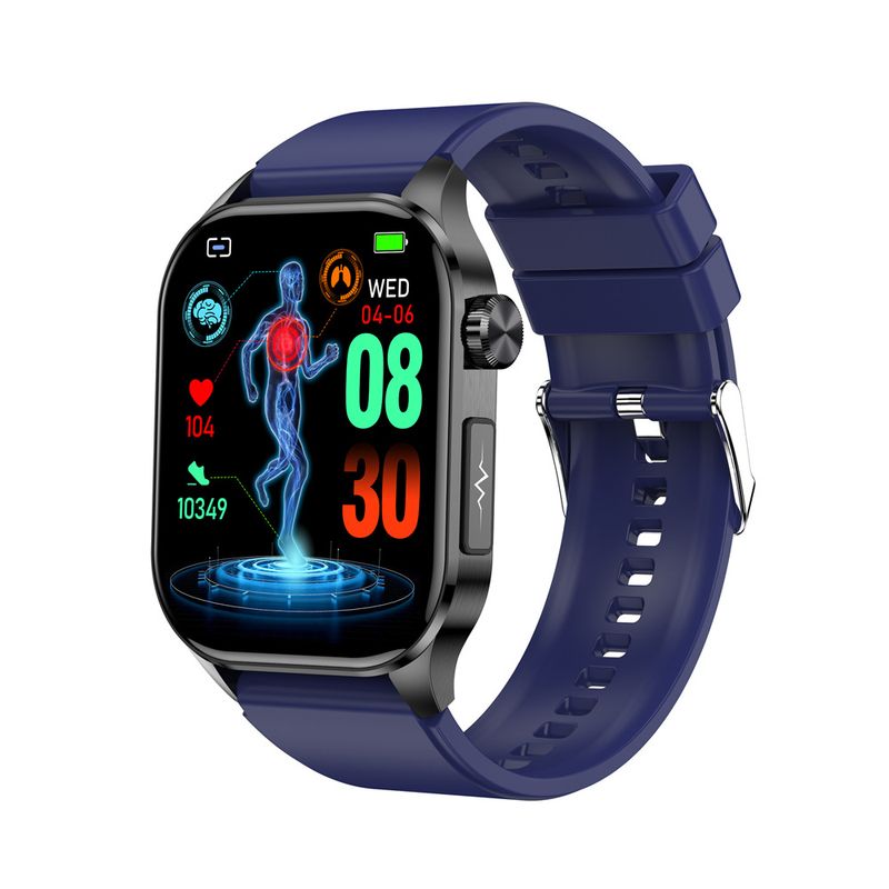 Nuovo orologio intelligente ET580 con chiamata Bluetooth, ECG, glicemia, frequenza cardiaca e monitoraggio della temperatura, modalità multisport_voghion.com