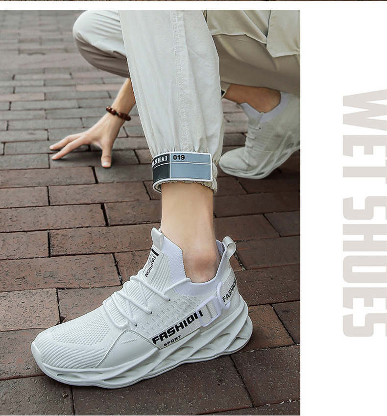 Herrenschuhe Klingenschuhe Fischschuppen-Sportschuhe Neue Herren-Laufschuhe fliegende gewebte atmungsaktive Freizeitsportschuhe_voghion.com