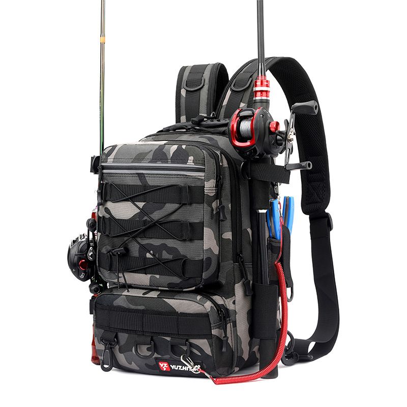 New Single And Double Shoulder Multi Functional Waist Sports Outdoor Large Capacity Luya Rod Fishing Gear Bag_voghion.com
