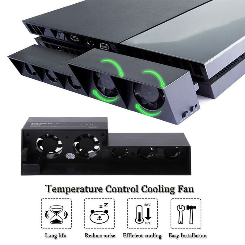 Xinweiqing Temperatuurregeling Externe koeler Koelventilator Spelaccessoires voor PS4-console_voghion.com