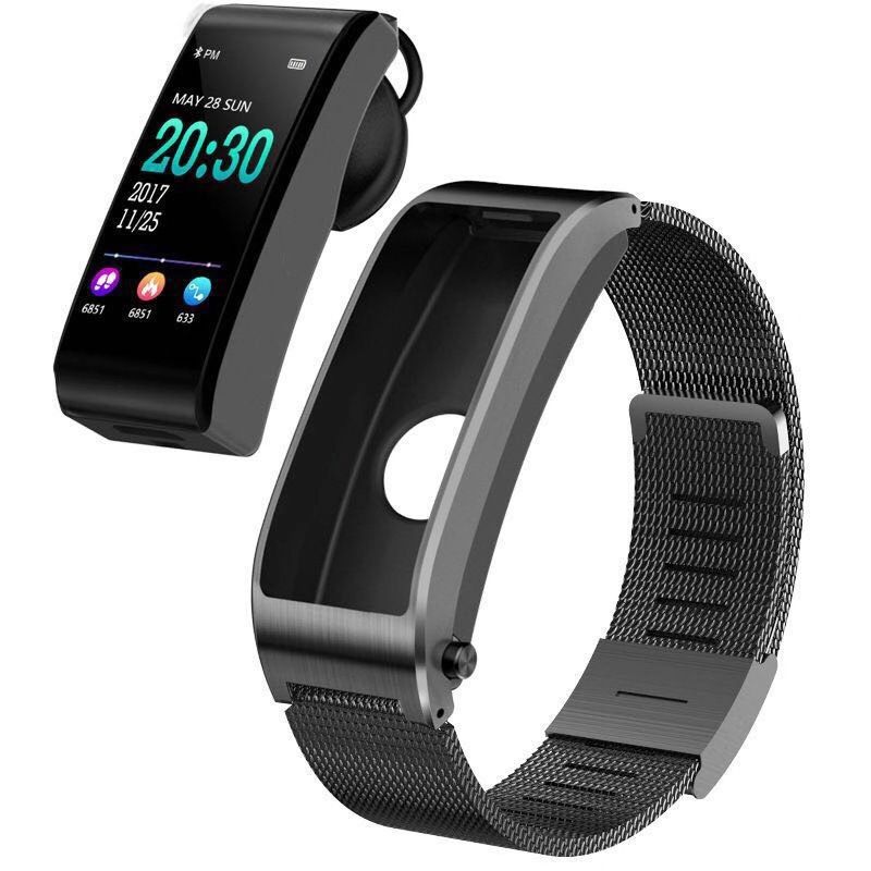 Nuovi auricolari Bluetooth con braccialetto di chiamata staccabile 2 in 1 per frequenza cardiaca intelligente A6 Sports_voghion.com