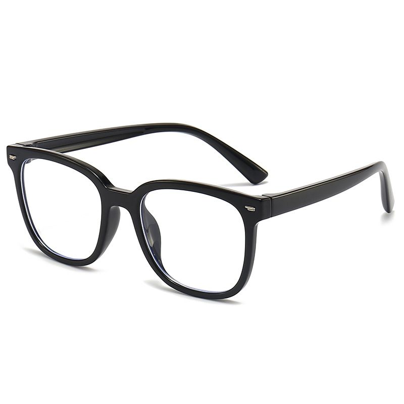 2023 New Anti Blue Children's Student No Degree Large Soft Frame Flat Light Glasses Batch Cross Mirror 0031_voghion.com