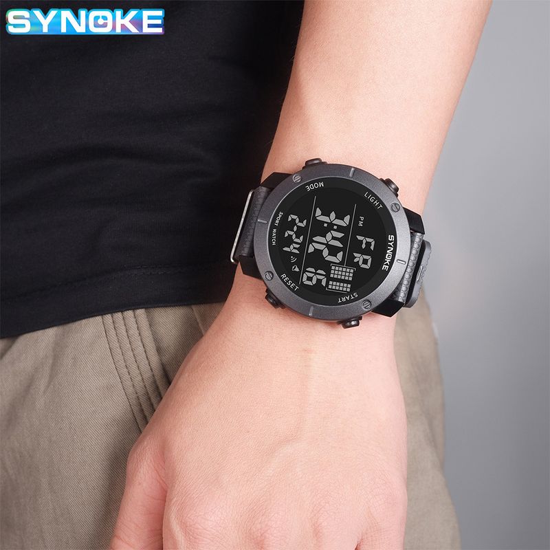 Shinuo Ke New Outdoor Multi-Functional Student Large Dial Men's Sports Electronic Watch Waterproof_voghion.com