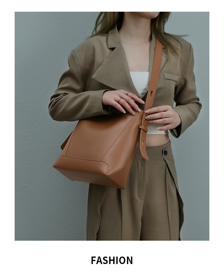 Borsa a secchiello da donna, borsa da donna, borsa a secchiello di grande capacità, borsa da donna, borsa a tracolla singola, borsa diagonale retrò_voghion.com