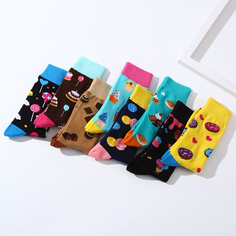 Herbst und Winter Mid-Tube Tide Socken Damen Tide Brand Strümpfe Herren Geometrischer Trend Baumwollsocken_voghion.com