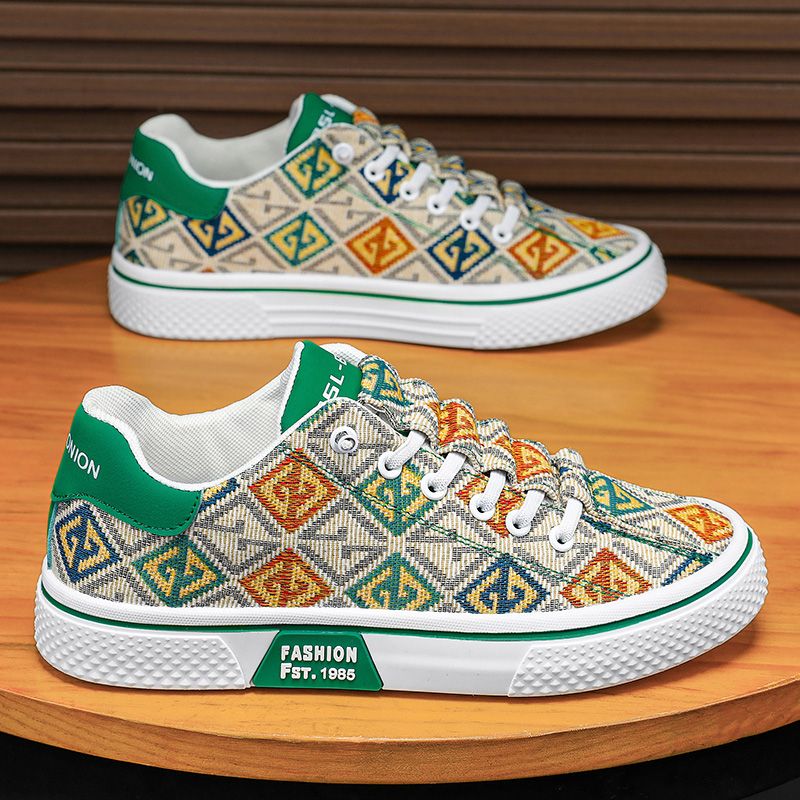 Scarpe da uomo in tela alla moda casual e versatili_voghion.com