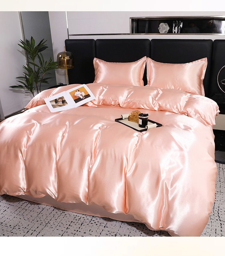 Premium-Satin-Bettwäscheset – Weicher und eleganter 2/3-teiliger Bettbezug + Kissenbezüge (8 Farben, Twin/Full/Queen/King)_voghion.com