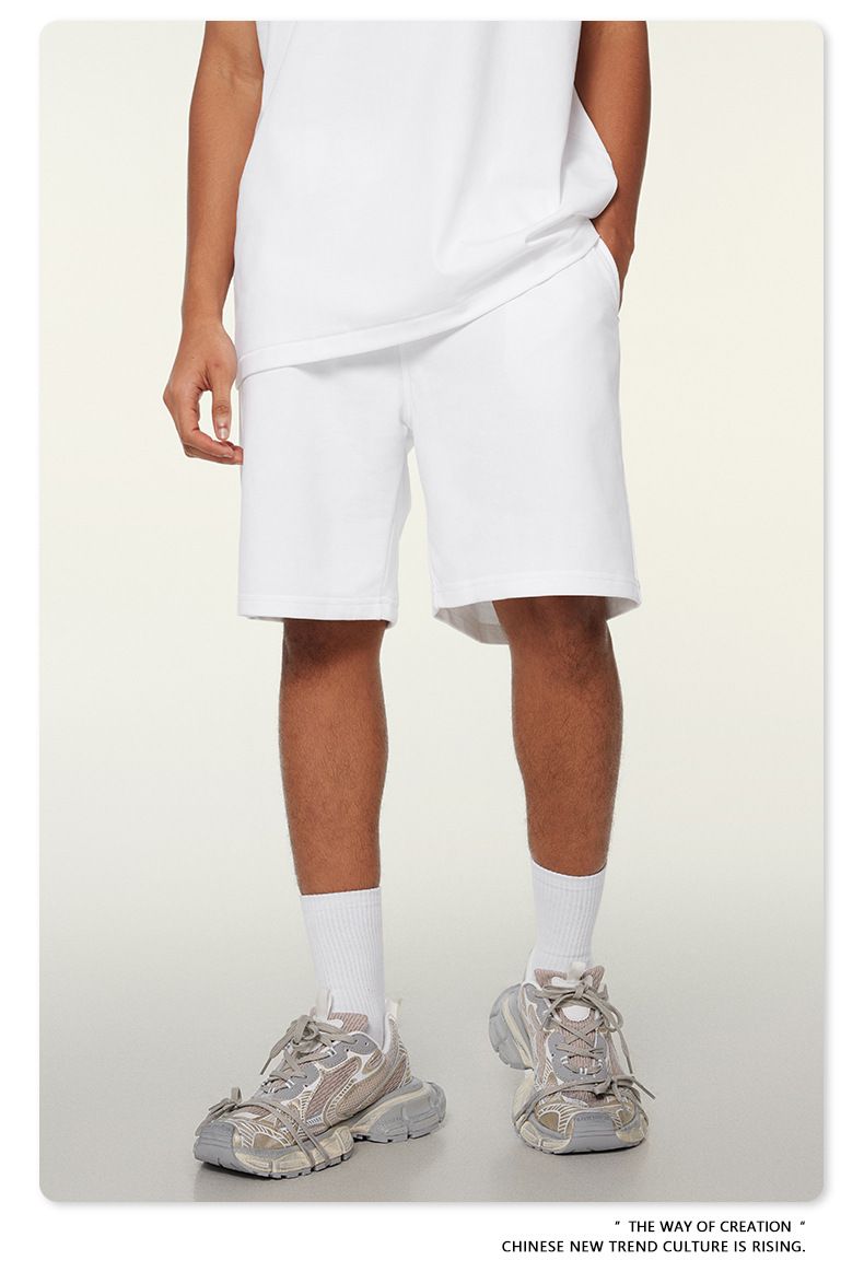 Herren 2024 Frühjahr und Sommer 280G Basic-Shorts, lockere Fünf-Punkt-Hosen der Jugendtrendmarke, Sommer-Herren-Shorts_voghion.com