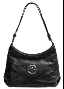 GROTTO Borsa a mano Hobo in pietra nera unisex, con tracolla, in morbida pelle, da ascella_voghion.com