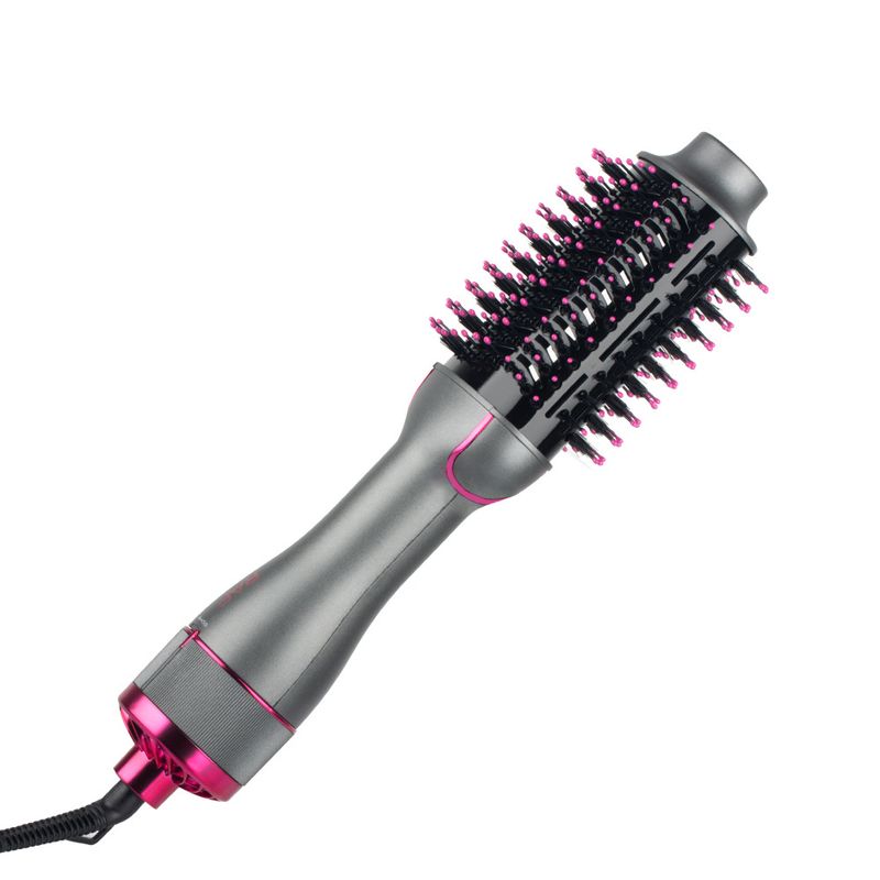 Asciugacapelli elettrico automatico con spazzola ad aria calda 3 in 1, standard UE RAF e piastra per capelli a doppio uso_voghion.com
