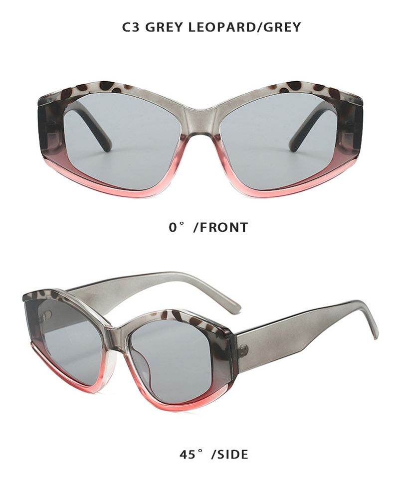 Polygonal Cat Eye Sunglasses - Personalized Stitching & Gradient Color (2025 Trendy INS Style, Fashion)_voghion.com