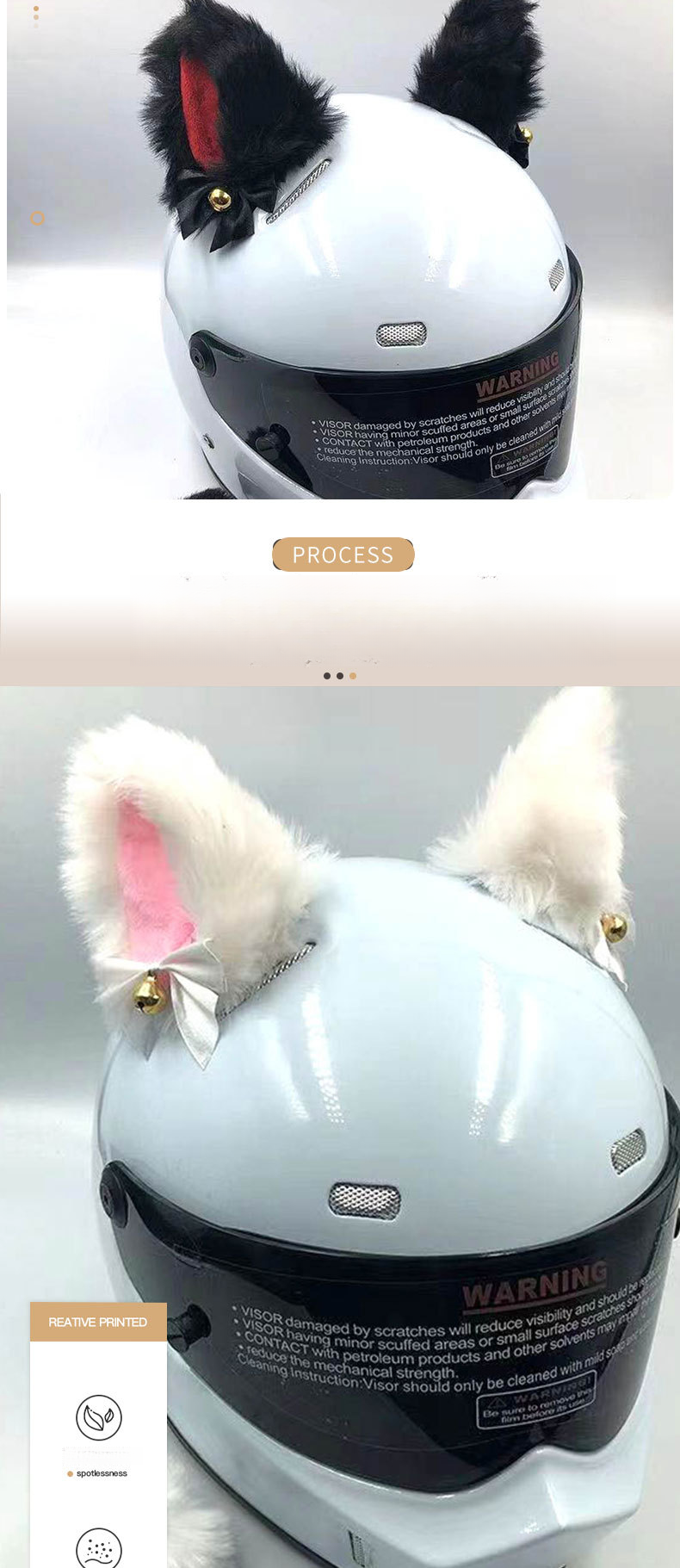 Spersonalizowane luksusowe ozdoby na kask gwiazdy internetu, modyfikacja uszu, motocykl, pojazd elektryczny, skuter, narty_voghion.com