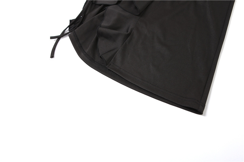 Abbigliamento da donna tinta unita gonna a fessura sull'anca con borsa a vita alta dimagrante moda di strada_voghion.com