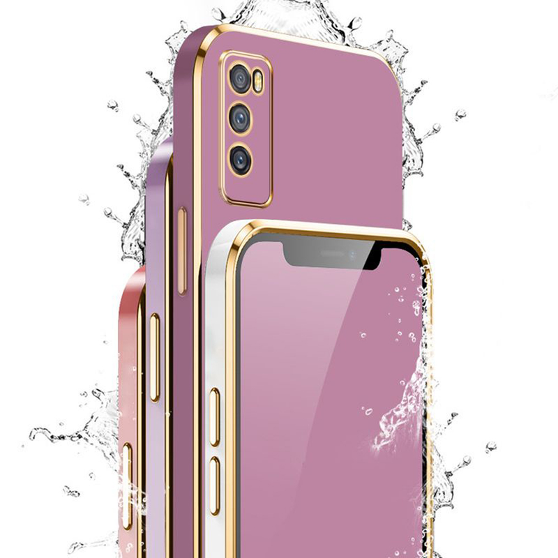 Carcasă pentru vivo V20 SE, Vivo Y70, carcasă de telefon V20SE, placare luxoasă, margine dreaptă, TPU, moale, V2022 V2023, rezistentă la șocuri cu cameră_voghion.com