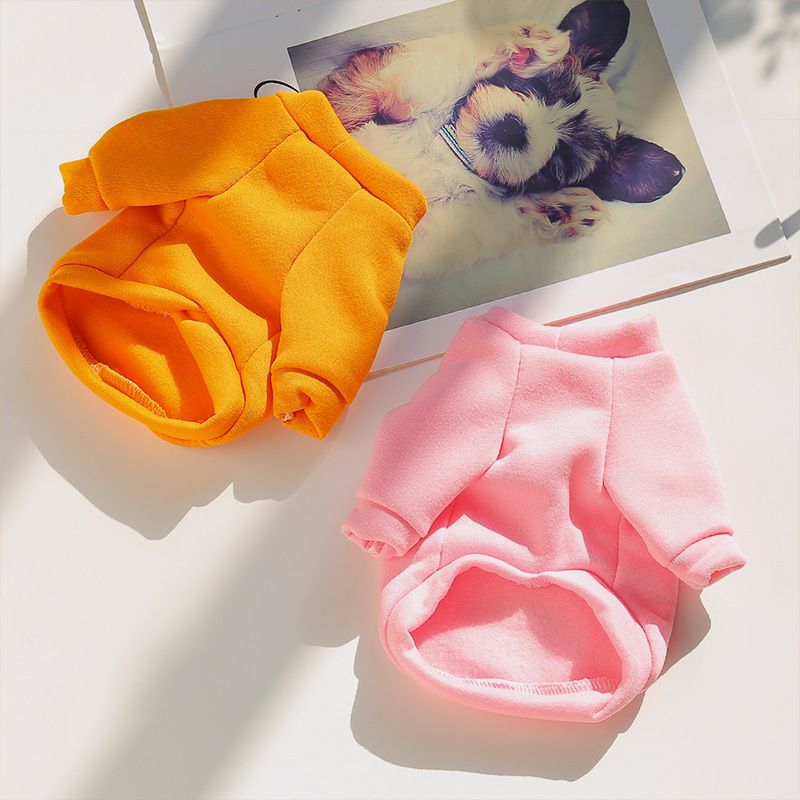 Felpa con cappuccio a due zampe per animali domestici, primavera, autunno e inverno, per cani e gatti, calda e calda, con stampa di cartoni animati, Teddy Bichon_voghion.com