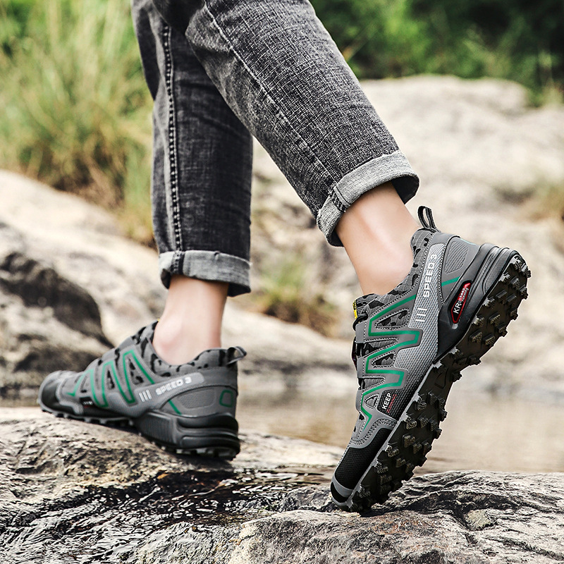 Men's and women's cross-country running shoes Outdoor sports mountaineering air cushion shoes_voghion.com