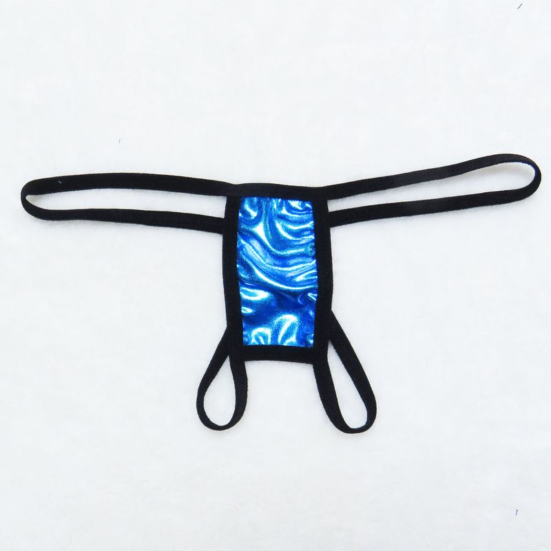Intimates Mini kupaći kostim otvorenog kraja donje rublje ženske seksi T-leđne bikini kupaće gaće od lakirane kože u obliku slova T_voghion.com