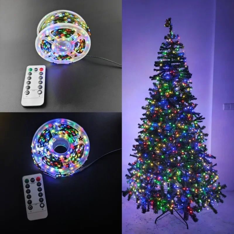 Green Copper Wire Garland Light 5/10/20M LED String Lights Waterproof Fairy Lights For Christmas Wedding Party Decorationpplies_voghion.com