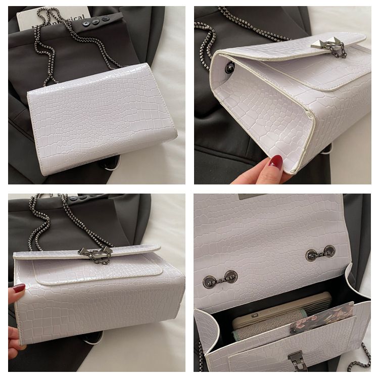 Borsa a tracolla piccola quadrata da donna, tendenza street, stile casual, semplice, estiva 2025_voghion.com