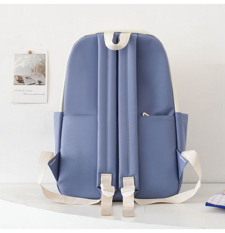Kids Backpacks High Value Color Matching Middle School Student Backpack Female Ins Small Fresh Campus Girls Portable Backpack_voghion.com