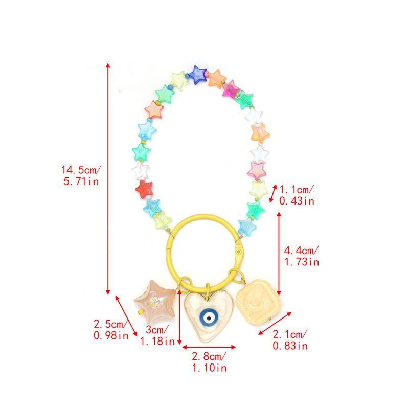 Neuer farbiger Schlüsselanhänger zum Selbermachen von Dopamin mit Teufelsauge-Schlüsselanhänger, Handykette, Autoanhänger._voghion.com