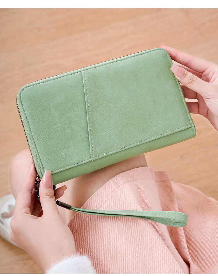 Women's Wallet & Men's Wallet Rfid Anti-theft Brush Passport Bag Large Capacity Long Passport Holder Multifunctional Travel Storage Certificate Bag_voghion.com