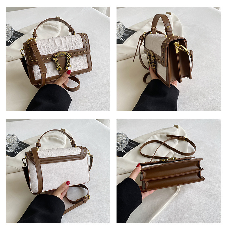 2023 neue heiße Verkaufs-Damentasche Retro Nische Eine Schultertasche Damen Vielseitige kleine quadratische Tasche Handheld Diagonal Straddle Bag_voghion.com