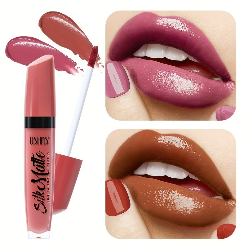 (Display Box) USHAS 6-color LG2521 Liquid Lip Gloss Non Stick Cup_voghion.com