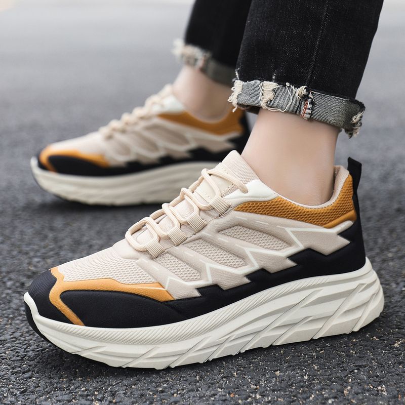 Sportieve modieuze dikke zool veelzijdige papa kleur geblokte lage mesh ademende casual schoenen, grote maten herenschoenen_voghion.com