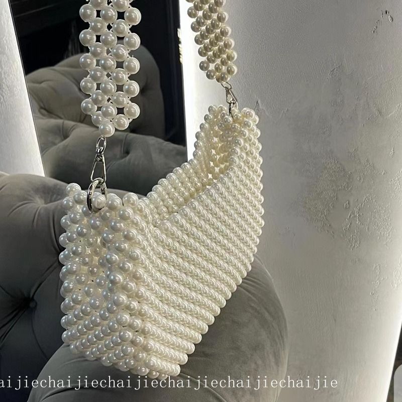 Elegante, handgefertigte, perlgewebte, breite Riemen für eine Schulter, modisch, exquisit und vielseitig, für Damen_voghion.com