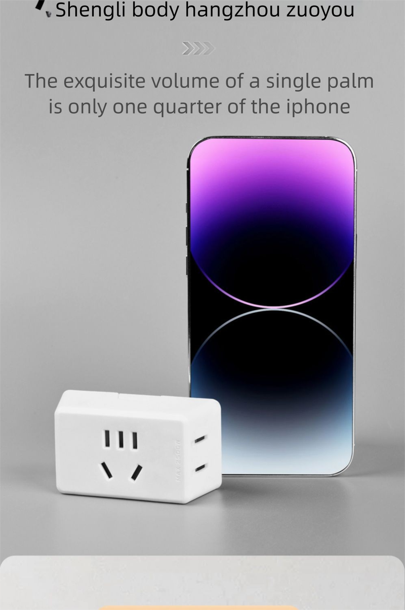 Mini-Multifunktions-Konvertierungssteckdose, Mehrloch-Steckdosenleisten-Konverter, tragbar, für Zuhause, Büro, Schlafsaal_voghion.com