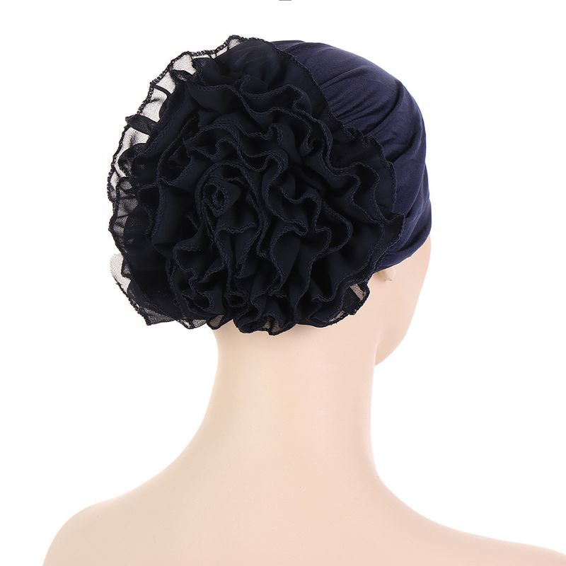 nieuwe veelkleurige plaat bloem groot en klein stuk chiffon hoed mode basis bloemhoed_voghion.com