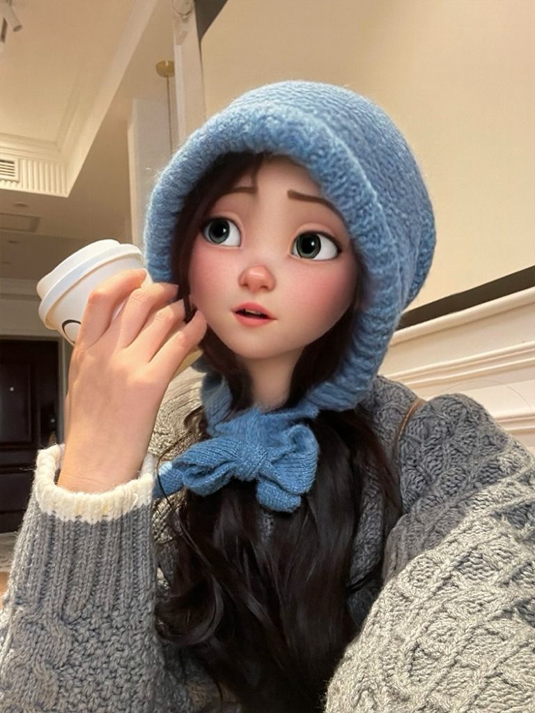 Solid color balaclava women's winter Korean version versatile ear protection, cold resistant woolen hat, thick and warm_voghion.com