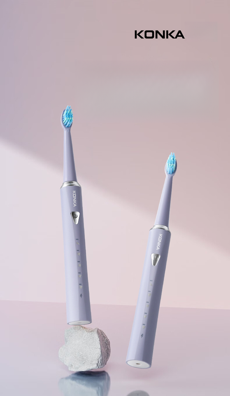 Konka Rechargeable Adult Soft Bristle Waterproof 5-Speed Adjustable Sonic Electric Toothbrush_voghion.com