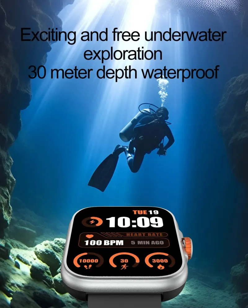 Gesundheitsmonitor Herren-Smartwatch mit Bluetooth, Anruffunktion, Alexa, 1,78'' AMOLED-Display, wasserdicht, Sport-Fitness-GPS-Tracker_voghion.com