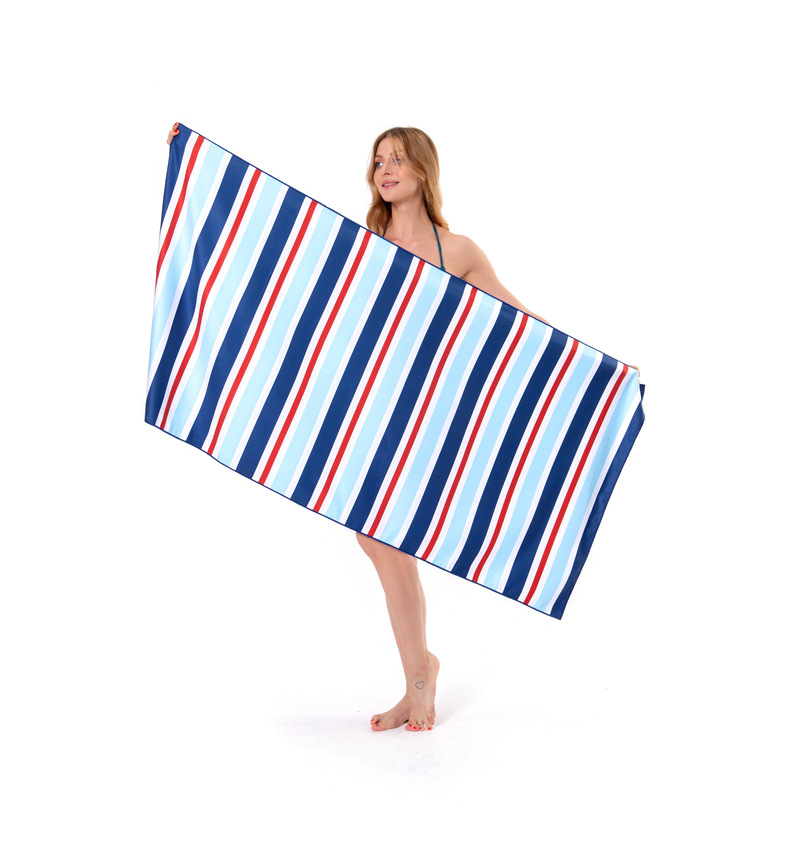 Toalla de playa de microfibra de doble cara: ultraabsorbente, de secado rápido y antiarena, ideal para nadar y disfrutar de las vacaciones (franela suave, ligera y portátil)._voghion.com