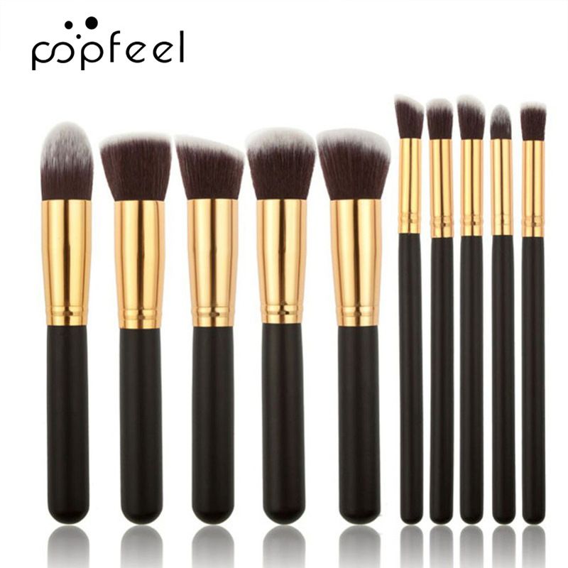 Make-upsets POPFEEL 29 Color Brick Oogschaduwpalet Parelmoer Matte Pailletten 10 Make-upkwasten Foundationkwast Beauty Tools_voghion.com