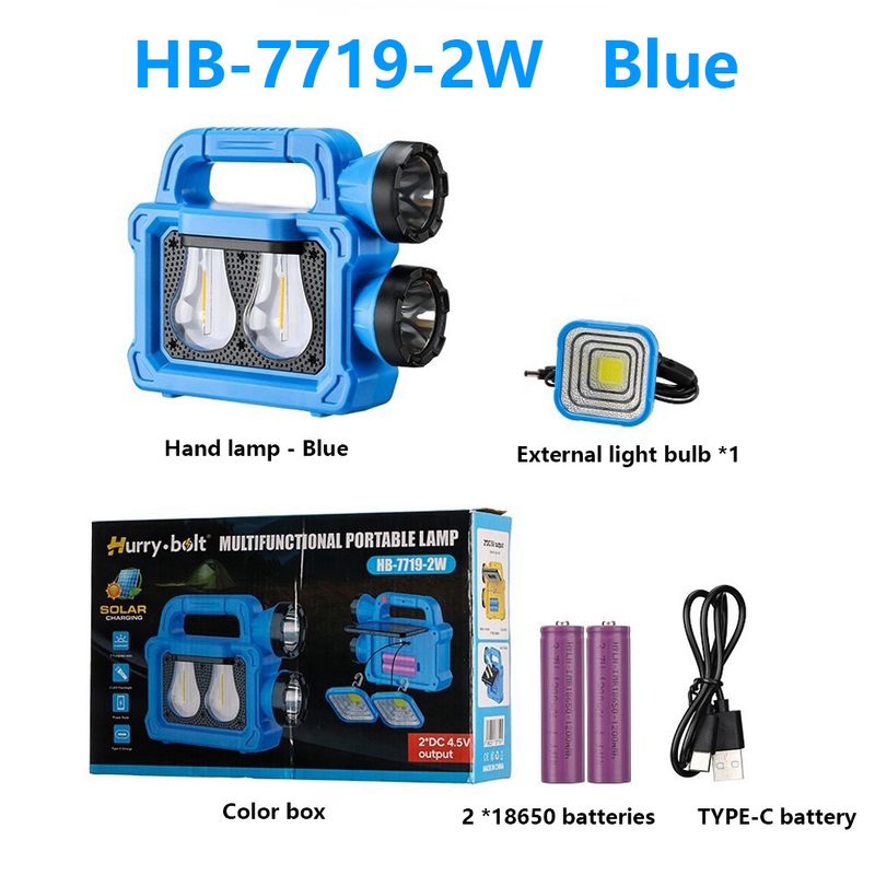 Lampada solare di emergenza portatile per esterni a lungo raggio LED ricaricabile a lunga durata con doppia sorgente luminosa bianca e gialla_voghion.com